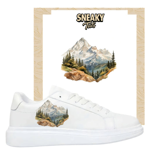 Bügelbilder für verschiedene Sneaker Nike Adidas Berge