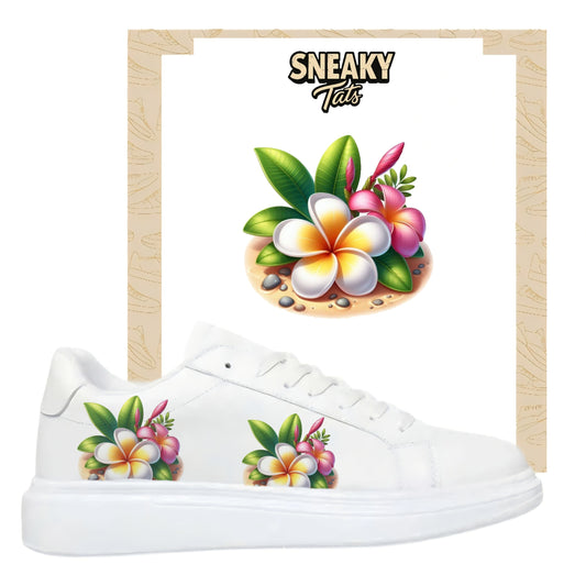 Bügelbilder für verschiedene Sneaker Nike Adidas Blume