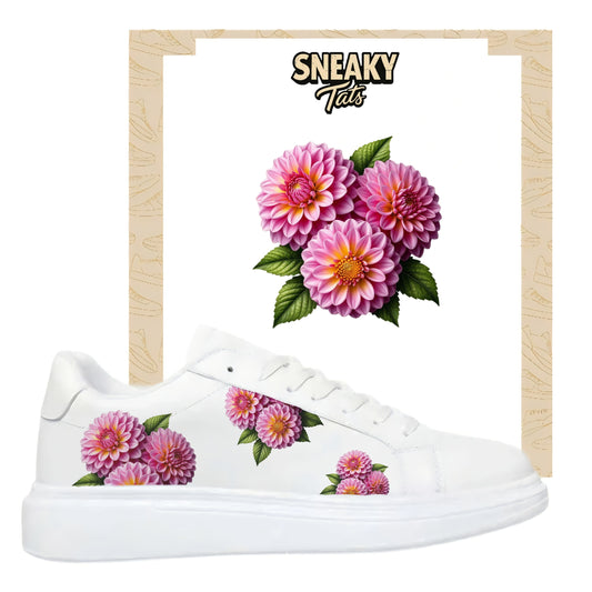 Bügelbilder für verschiedene Sneaker Nike Adidas Blume