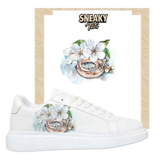 Sneakerfolien für mehrere Schuhe Nike Adidas Puma Blume mit Ring