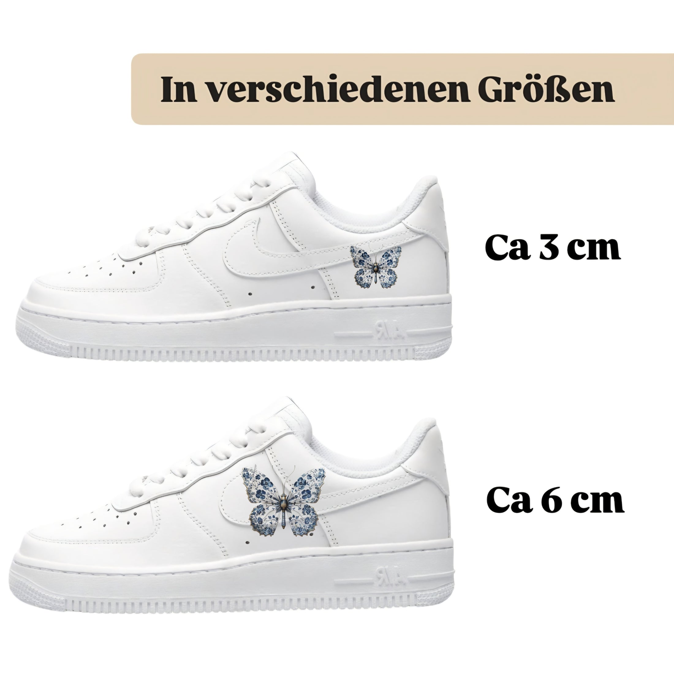 Sneakerfolien für verschiedene Schuhe Puma Adidas Nike Badelatschen Blumen Schmetterlinge