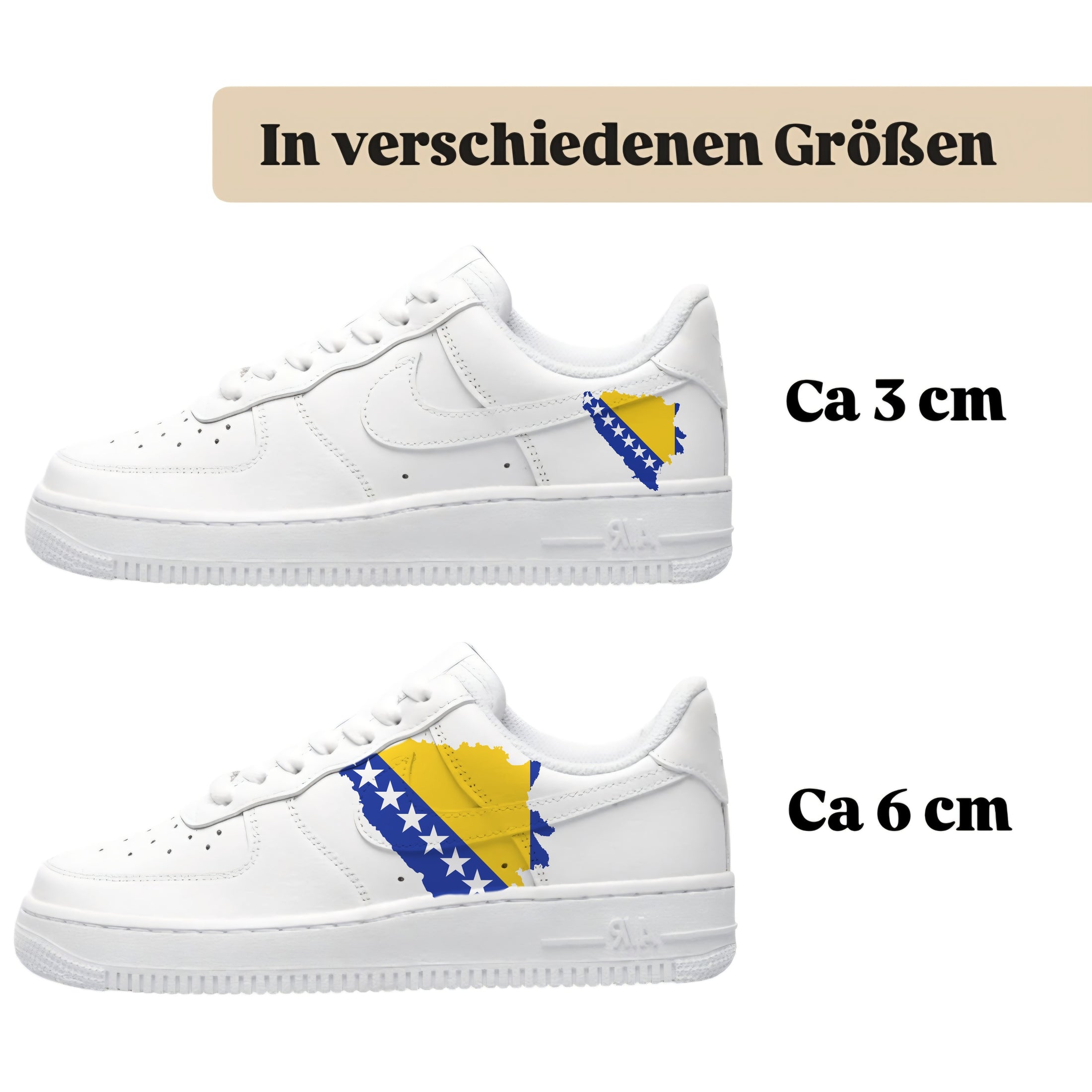 Bügelbilder für mehrere Sneakerarten Bosnien
