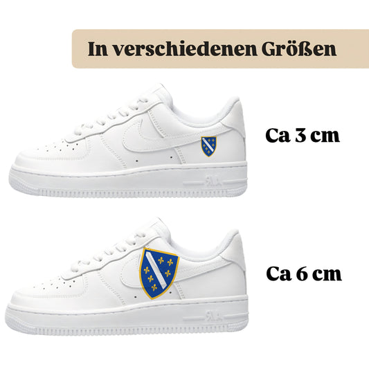 Bügelbilder für Custom Sneaker mit Land Design Bosnien Wappen
