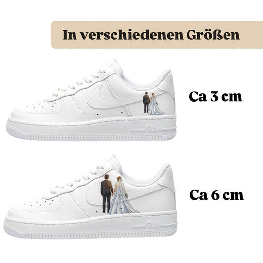Sneakerfolien für verschiedene Schuhe Braut und Bräutigam