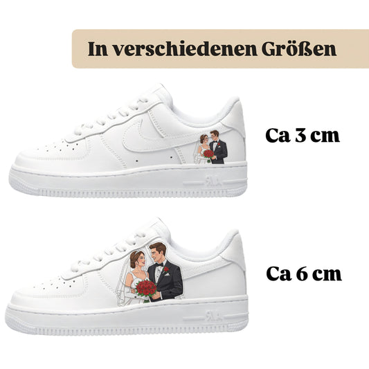 Sneakerfolien für verschiedene Schuhe Braut und Bräutigam