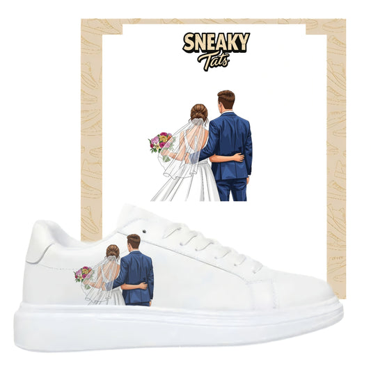 Sneakerfolien für verschiedene Schuhe Braut und Bräutigam