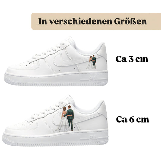 Sneakerfolien für verschiedene Schuhe Braut und Bräutigam