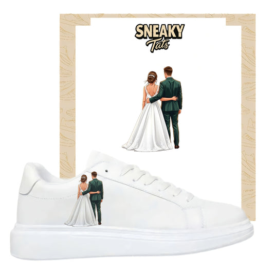Sneakerfolien für verschiedene Schuhe Braut und Bräutigam