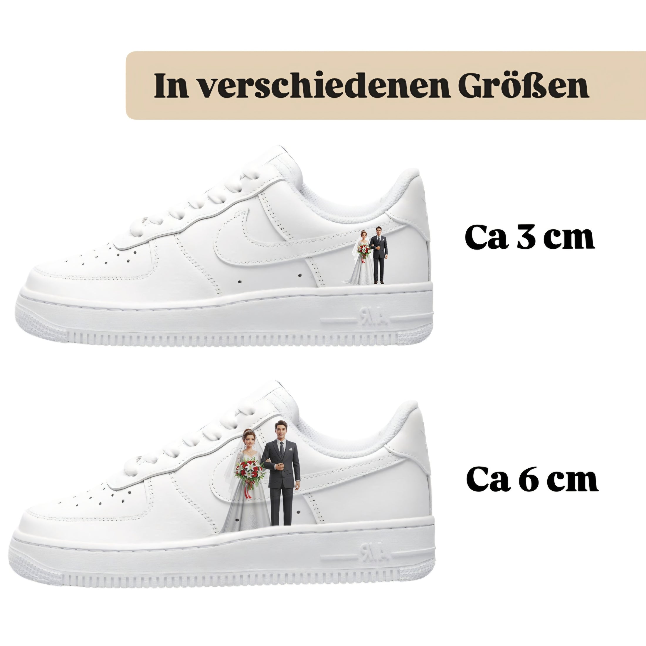 Sneakerfolien für verschiedene Schuhe Braut und Bräutigam Hochzeit