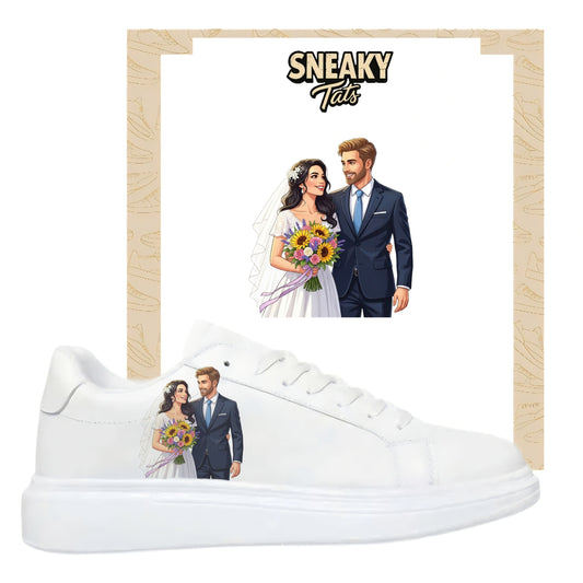 Sneakerfolien für verschiedene Schuhe Bride and Groom Wedding
