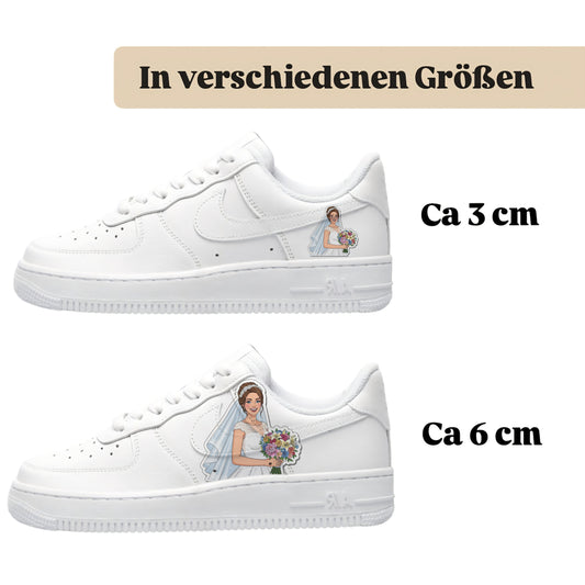 Sneakerfolien für verschiedene Schuhe Bride with flowers