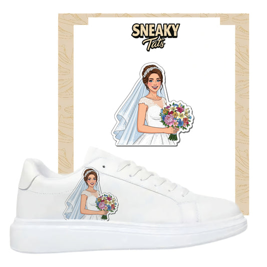 Sneakerfolien für verschiedene Schuhe Bride with flowers