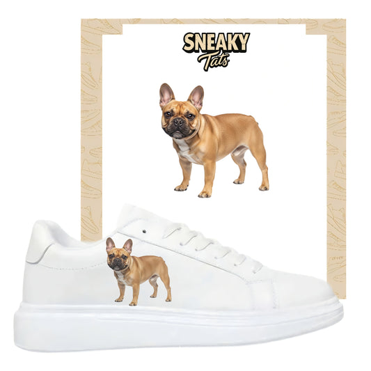 Bügelfolie für alle Schuhe zum personalisieren custom Sneaker Bulldogge