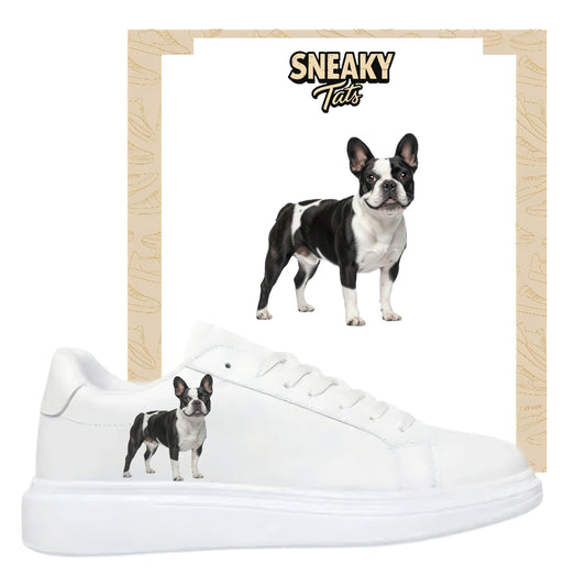 Bügelfolie für alle Schuhe zum personalisieren custom Sneaker Bulldogge