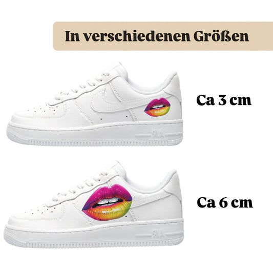 Sneakerfolien für verschiedene Schuhe Bunte Lippen