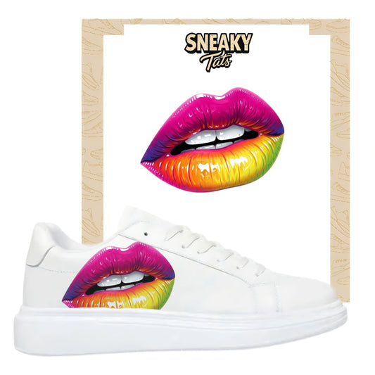 Sneakerfolien für verschiedene Schuhe Bunte Lippen