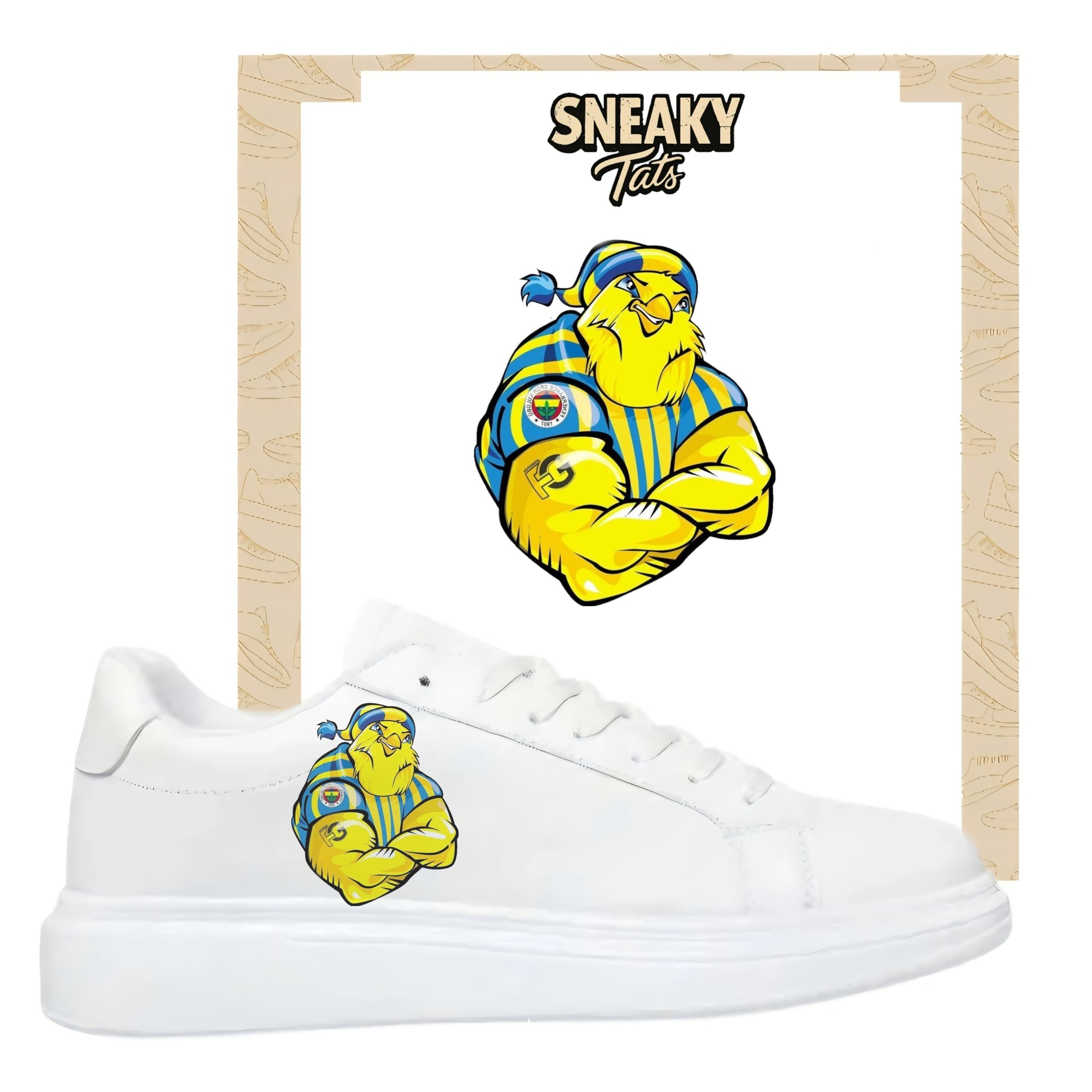 Bügelbilder für mehrere Sneakerarten  
Canary
