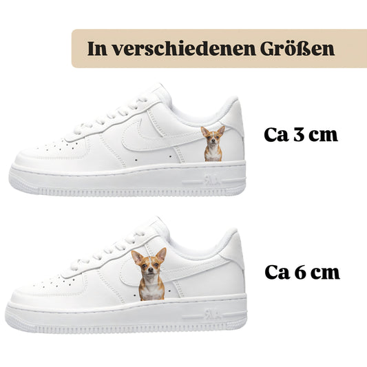 Bügelfolie für alle Schuhe zum personalisieren custom Sneaker Chihuahua