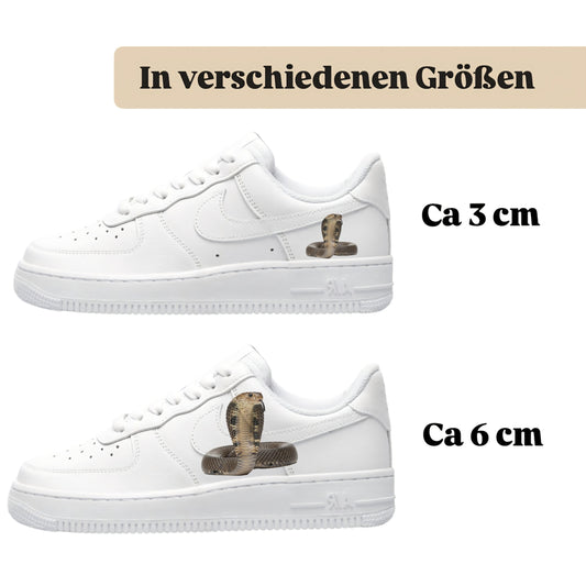 Bügelfolie für alle Schuhe zum personalisieren custom Sneaker Cobra