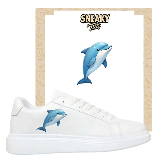 Bügelfolie für alle Schuhe zum personalisieren custom Sneaker Delfin