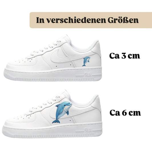 Bügelfolie für alle Schuhe zum personalisieren custom Sneaker Delfin