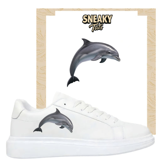 Bügelfolie für alle Schuhe zum personalisieren custom Sneaker Delfin