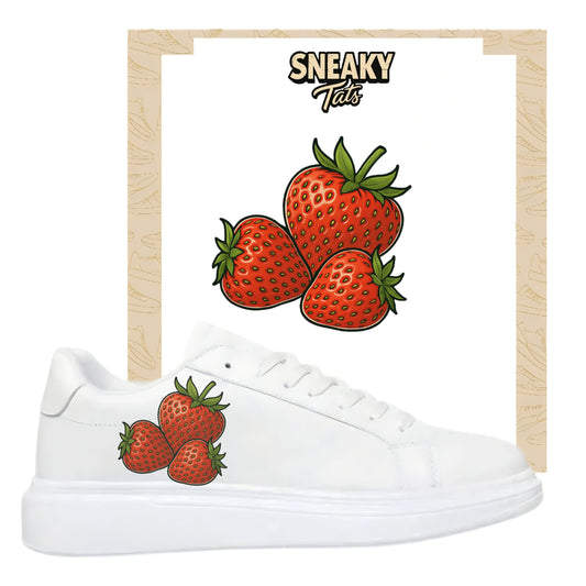 Bügelbilder einzigartige für viele verschiedene Schuhe drei Erdbeeren