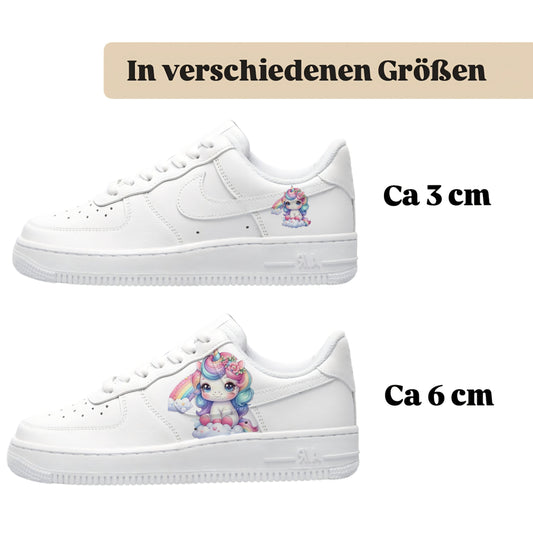 Bügelbilder für mehrere Schuharten Einhorn