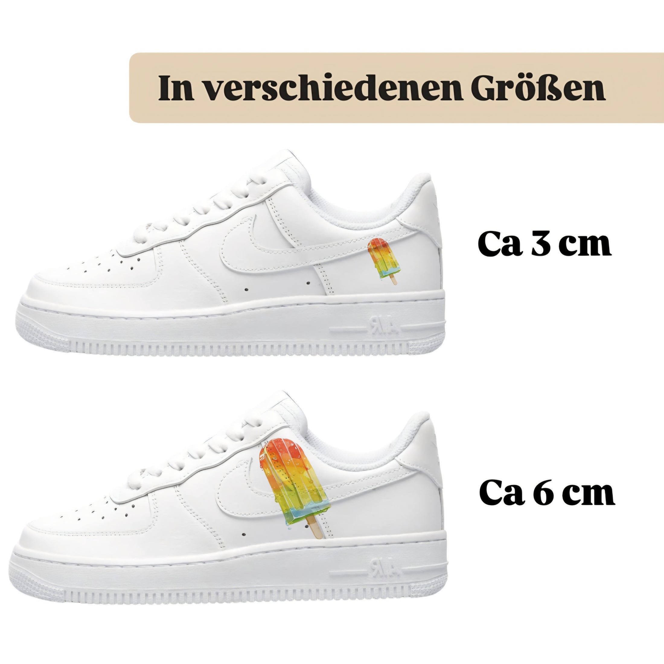 Sneakerfolien für verschiedene Schuhe Puma Adidas Nike Badelatschen Eis