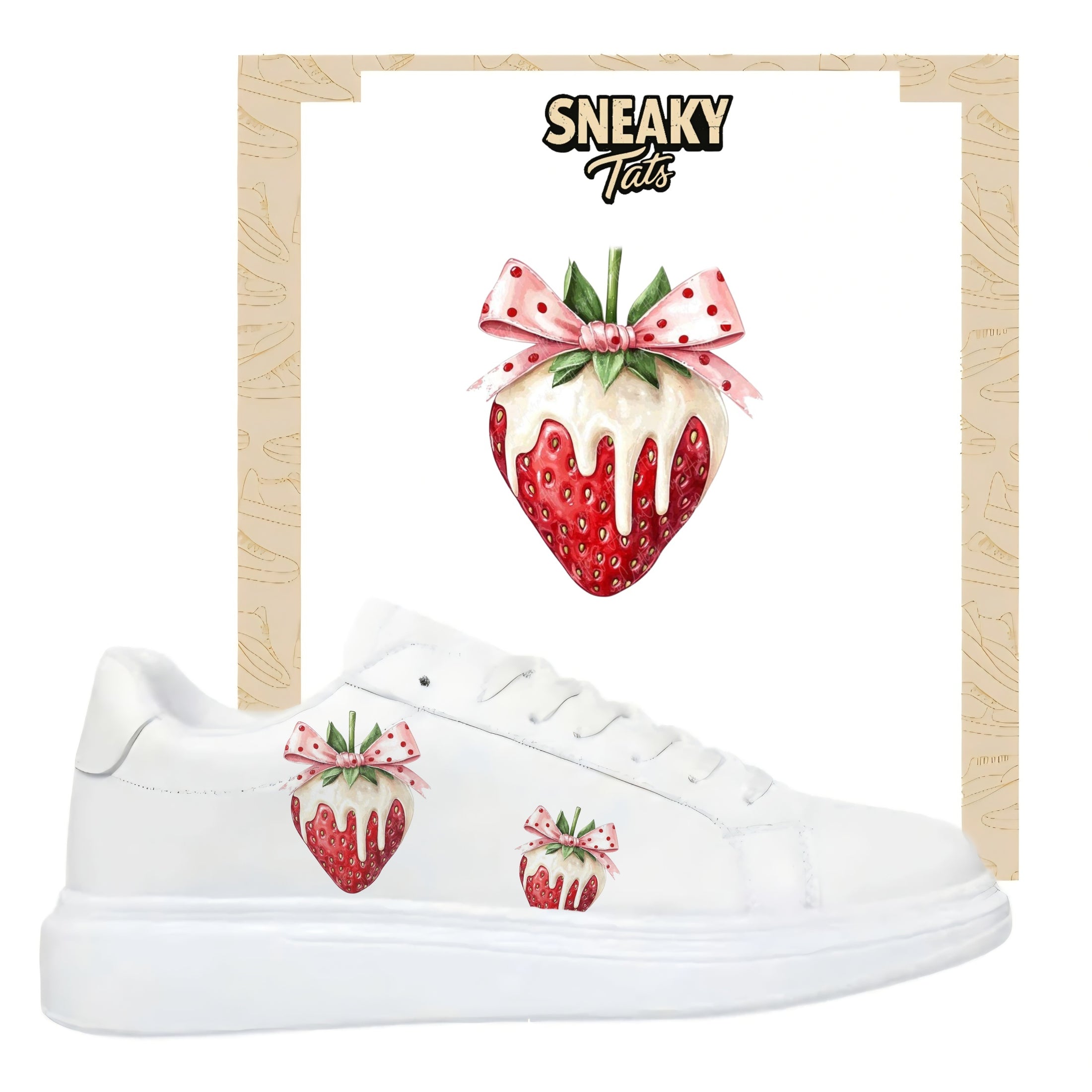 Bügelbilder für mehrere Sneakerarten  
Erdbeere