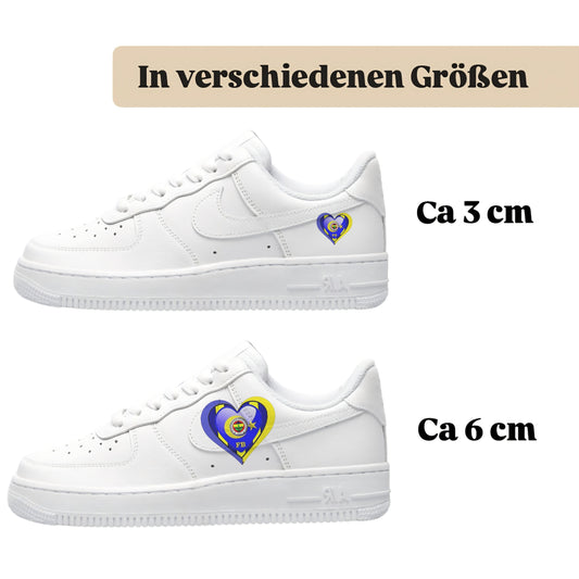 Bügelbilder für mehrere Sneakerarten Fenerbahce Herz