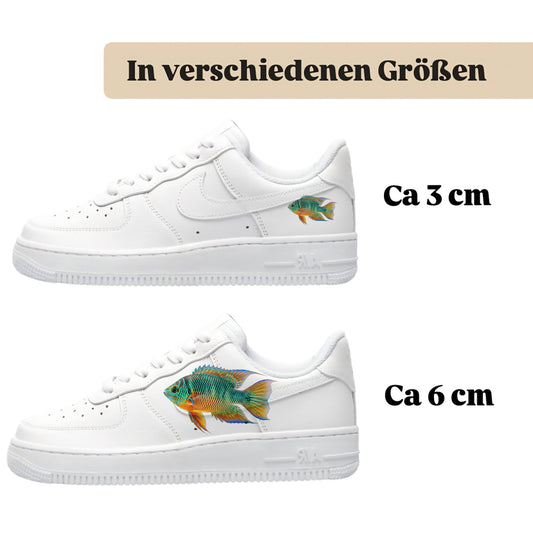 Bügelfolie für alle Schuhe zum personalisieren custom Sneaker Fisch