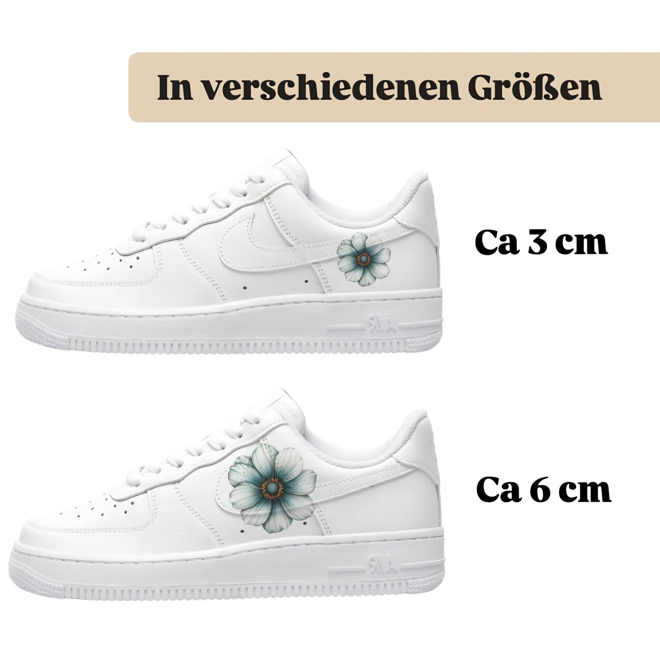 Sneakerfolien für verschiedene Schuhe Puma Adidas Nike Badelatschen Flower