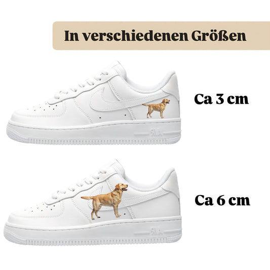 Bügelfolie für alle Schuhe zum personalisieren custom Sneaker Golden Retriever