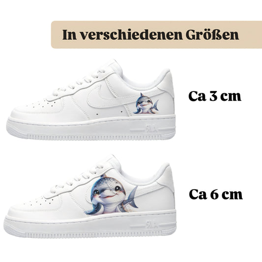 Bügelbilder für mehrere Schuharten Haifisch
