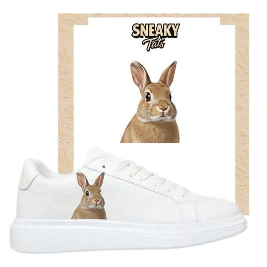 Bügelfolie für alle Schuhe zum personalisieren custom Sneaker Hase
