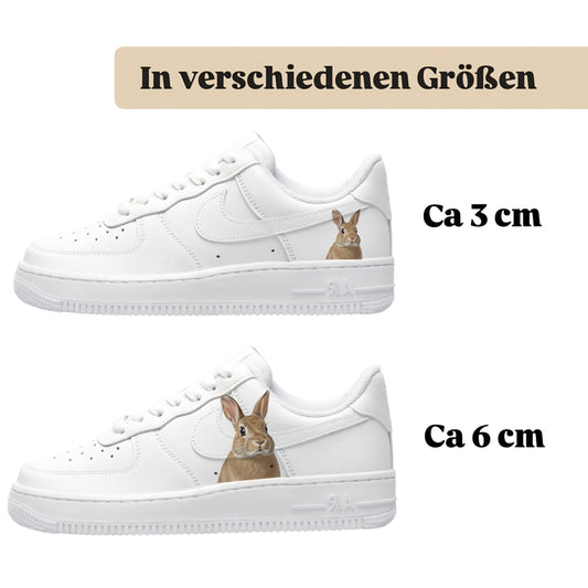 Bügelfolie für alle Schuhe zum personalisieren custom Sneaker Hase