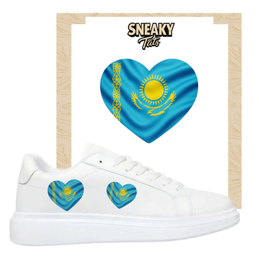 Bügelfolie für alle Schuhe zum personalisieren custom Sneaker Herz  Kasakhstan