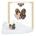 Load image into Gallery viewer, Sneakerfolien für mehrere Schuhe Nike Adidas Puma Herz Leopardmuster

