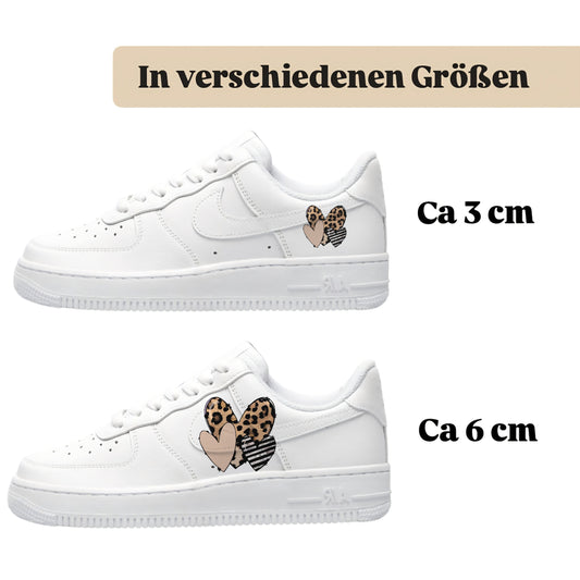 Sneakerfolien für mehrere Schuhe Nike Adidas Puma Herz Leopardmuster