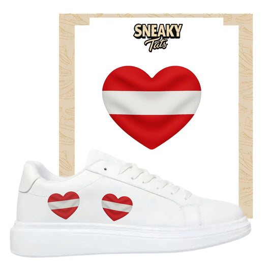 Bügelfolie für alle Schuhe zum personalisieren custom Sneaker Herz  Österreich