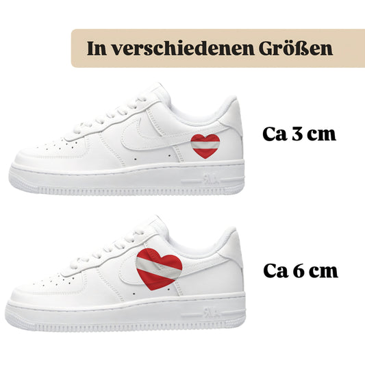 Bügelfolie für alle Schuhe zum personalisieren custom Sneaker Herz  Österreich