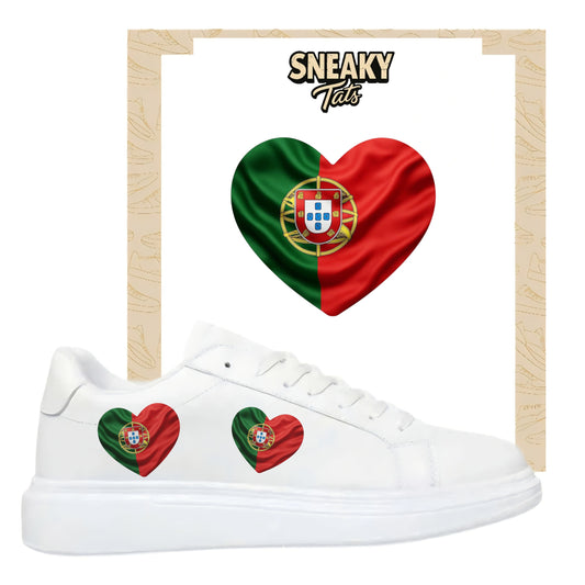 Bügelfolie für alle Schuhe zum personalisieren custom Sneaker Herz  Portugal