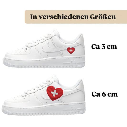 Bügelfolie für alle Schuhe zum personalisieren custom Sneaker Herz  Schweiz