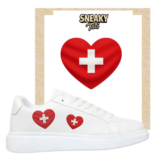 Bügelfolie für alle Schuhe zum personalisieren custom Sneaker Herz  Schweiz