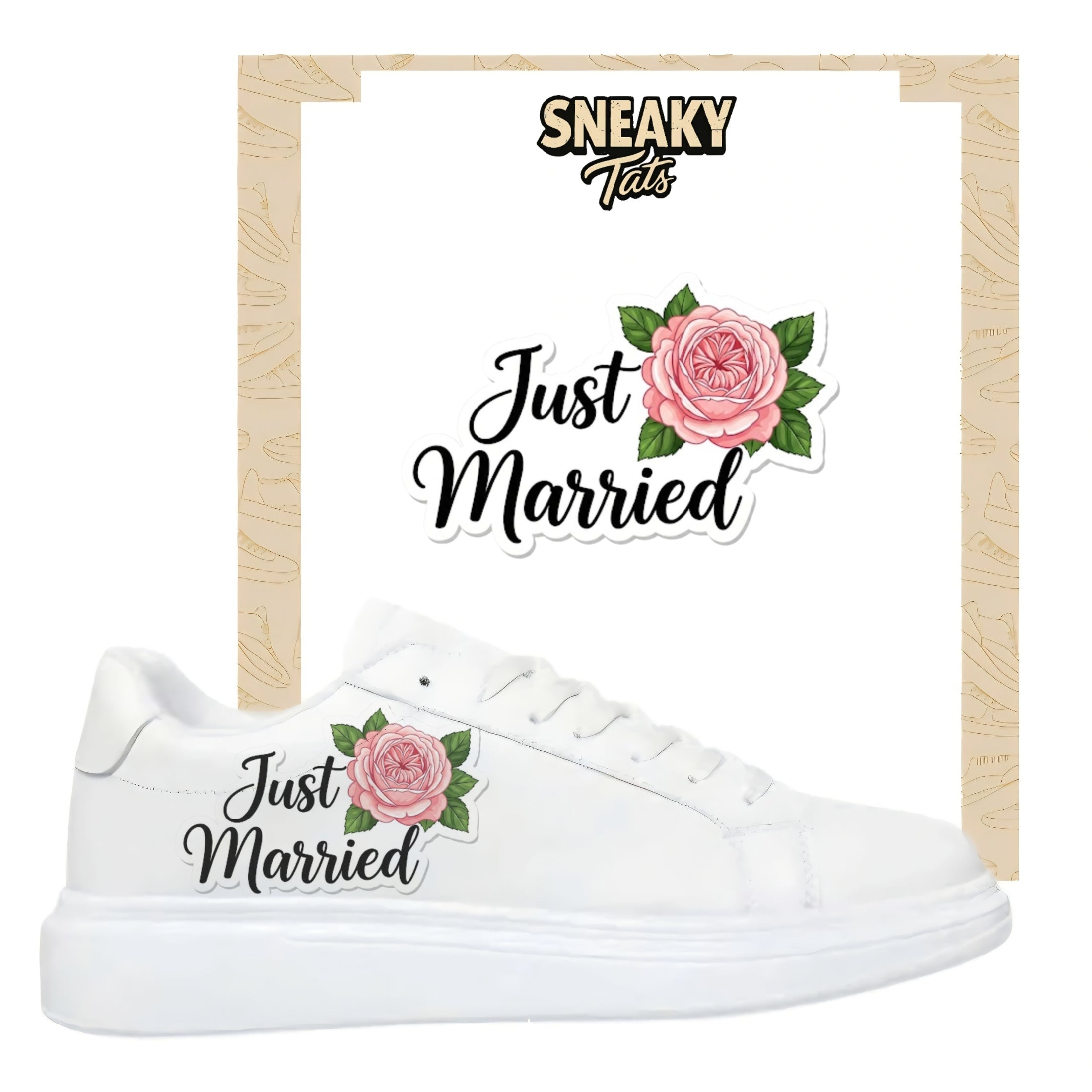 Sneakerfolien für verschiedene Schuhe Just Married