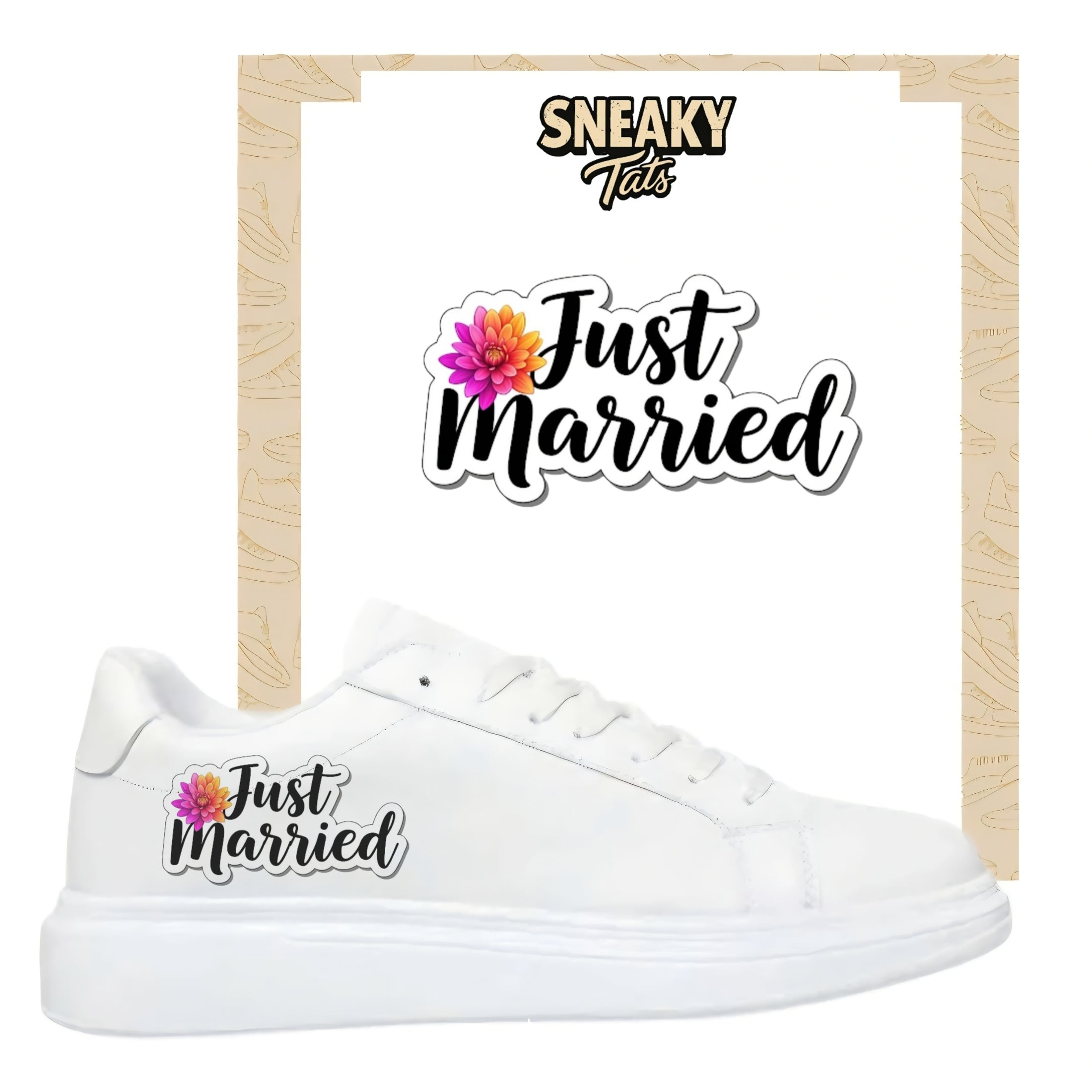 Sneakerfolien für verschiedene Schuhe Just Married