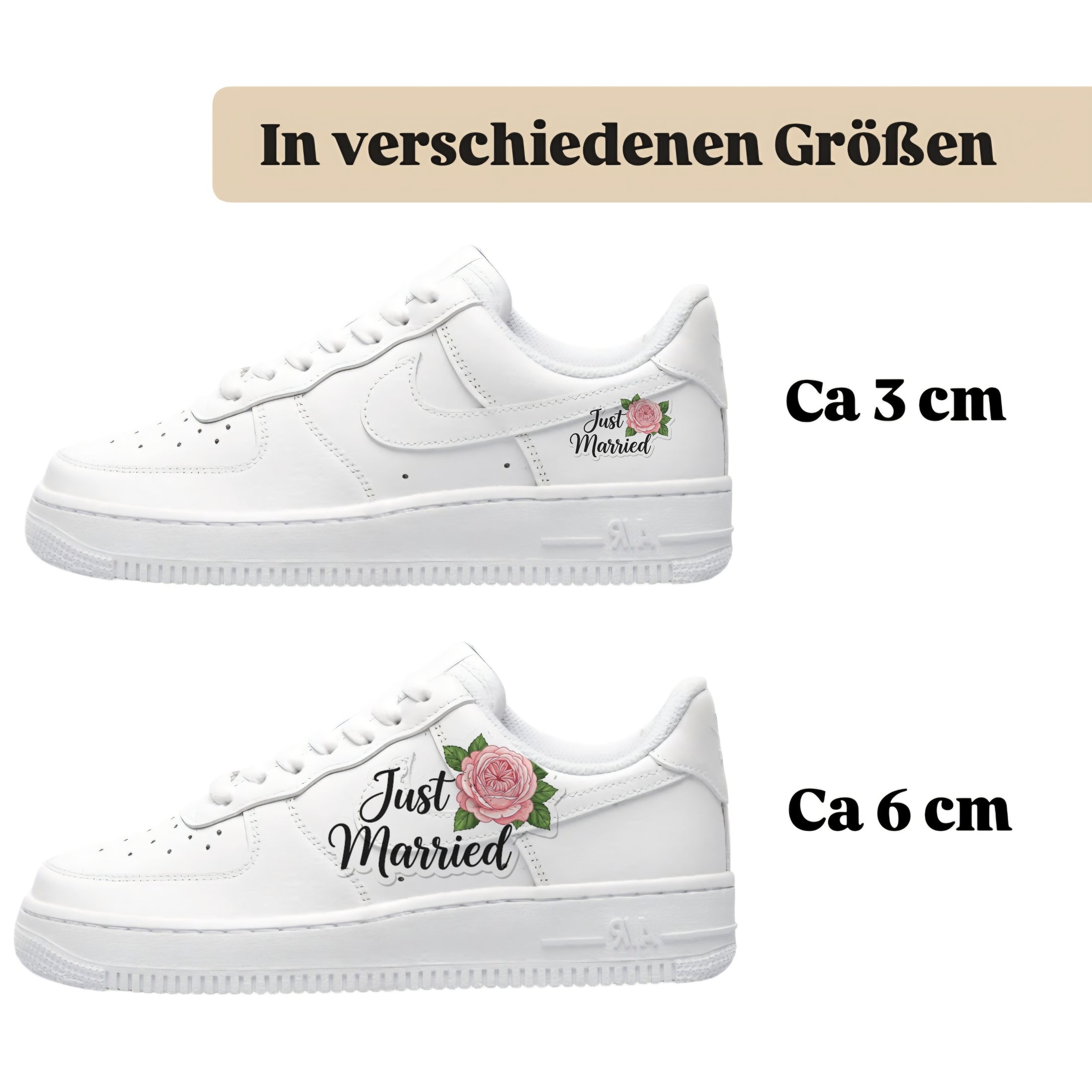 Sneakerfolien für verschiedene Schuhe Just Married
