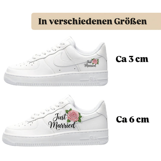 Sneakerfolien für verschiedene Schuhe Just Married