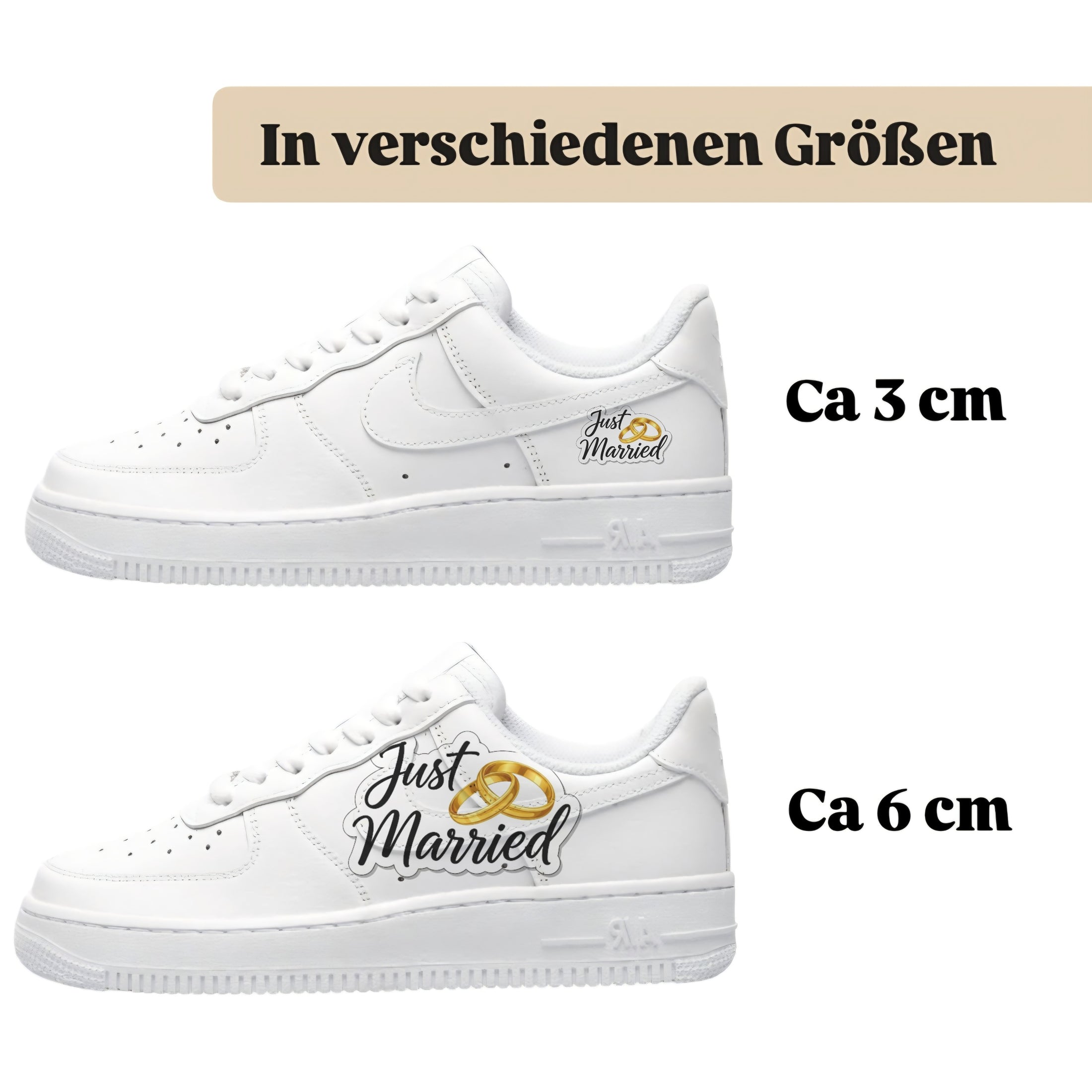 Sneakerfolien für verschiedene Schuhe Just Married